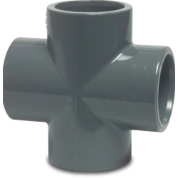 Profec Czwórnik PVC-U 20 mm KW 16bar szary